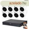 Dahua 8 dome kamers 8MP 4K kamera rendszer szett 30 mter 