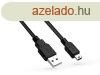 Venom USB-A - mini USB tltkbel 2 m-es vezetkkel - fekete