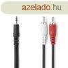 Nedis CAGL22200BK50 sztere audi kbel, 3,5 Jack dug - 2 X