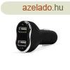 MNC USB TLT+VOLTMR FEKETE 12-24V 1A/2,1A