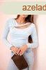 Body blz aszimmetrikus nyakkivgssal s dekoratv csatos m