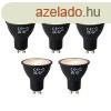 5 darabos GU10 dimmelhet LED izzkszlet fekete 7W 430 lm 2
