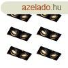 6 darabos sllyesztett spotlmpa kszlet fekete, llthat, 