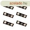 6 darabos sllyesztett spotlmpa kszlet fekete GU10 AR70 ke