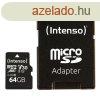Intenso 64GB microSDXC Professional Class 10 U3 V30 + adapte