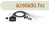 ATEN CS22DP 2-Port USB DisplayPort Cable KVM Switch with Rem