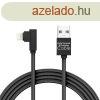 Delight 55444M-BK Micro USB Adat- s Tltkbel, 2 m, Fekete
