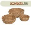 Dekoratv kosr Termszetes rost 34 x 34 x 11 cm (3 egysg) 