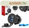 Amio, Dupla Usb Aljzat, Bepthet, Vzll, 12/24V