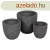 Virgcserepek kszlete Szrke 37 x 37 x 35 cm (3 egysg) MOS